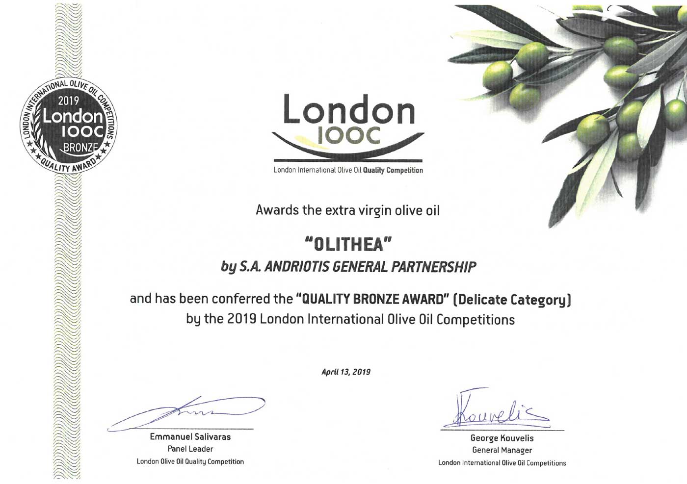 2019-london-100c-international-olive-oil-quality-competition-bronze-award-delicate-category